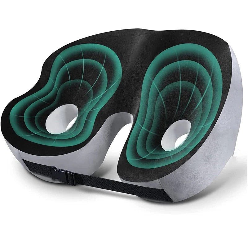 Adjustable Memory Foam Sit Bone Relief Seat Cushion - Coldesk