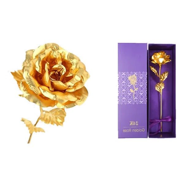 24K Gold Dipped Real Rose with Gift Box - Coldesk