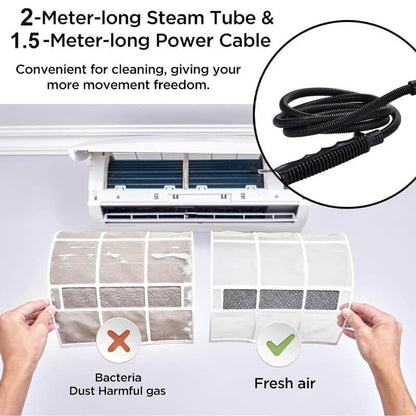 2500W High Pressure Steam Cleaner with Gloves - Coldesk