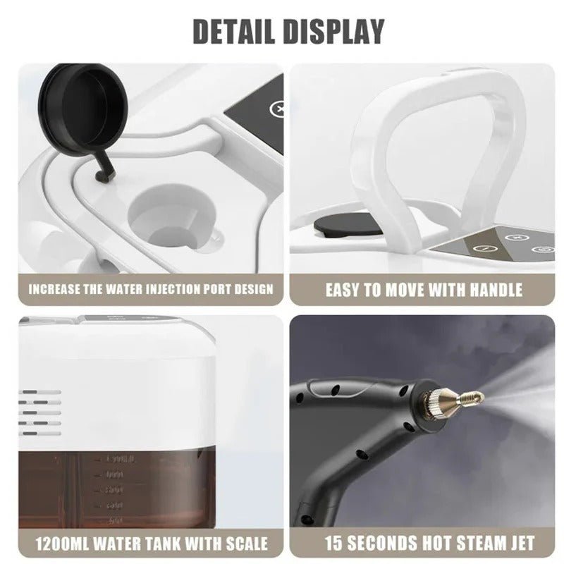 2500W High Pressure Steam Cleaner with Gloves - Coldesk