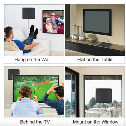 300 Miles Indoor Digital Amplified HDTV Antenna W/ Signal Booster - Coldesk