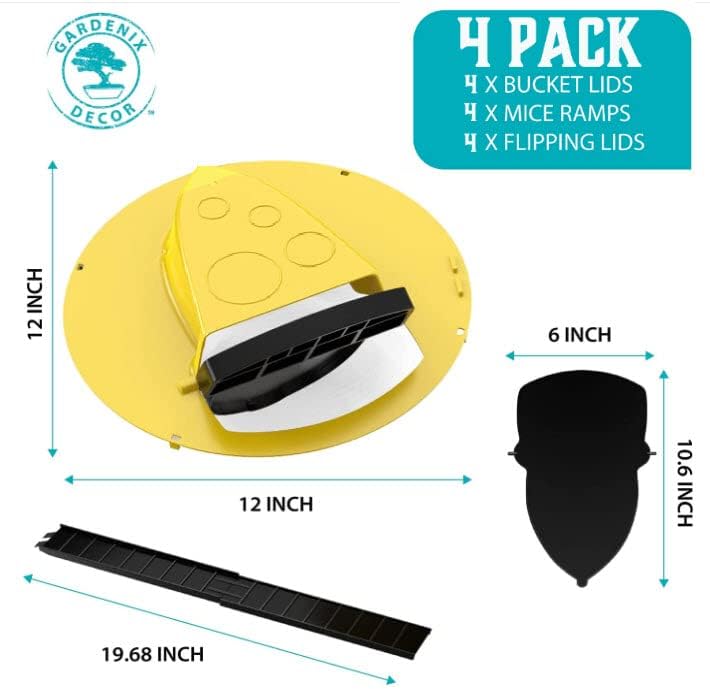 4-Pack Bucket Lid Mouse Trap - Coldesk