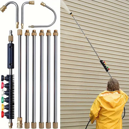4000 PSI Telescoping High Pressure Washer Wand Set for Gutter & Roof Drainage & Walls Cleaning - Coldesk