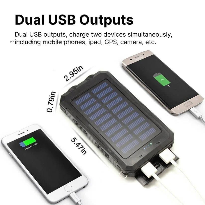 500000mAh Solar Charger Waterproof Power Bank External - Coldesk
