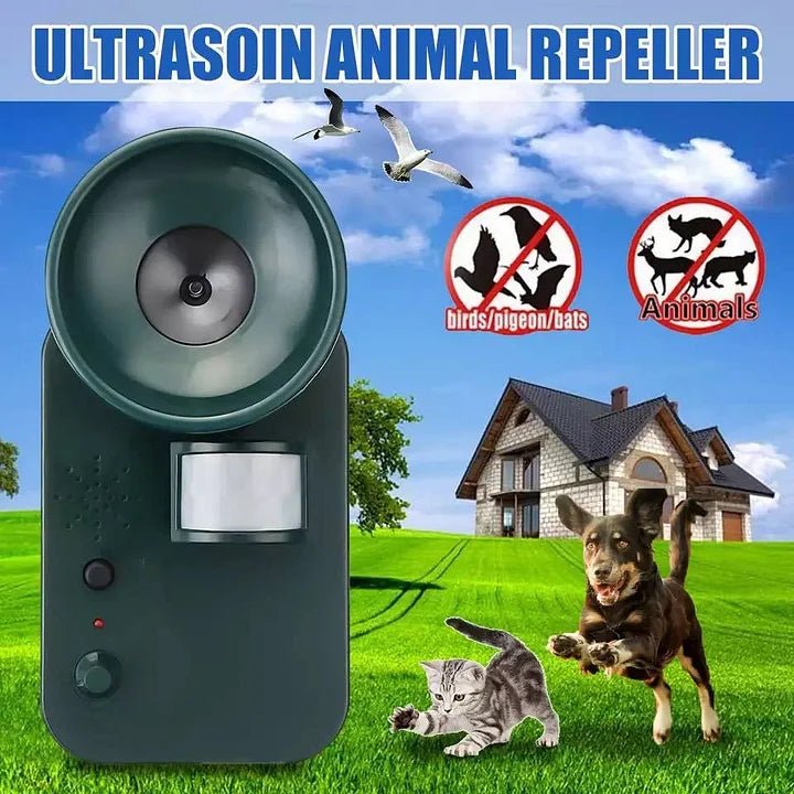 5000sqft 9v Dc Ultra Sonic Cordless Pest Animal Repeller Outdoor Safely Repel Various Animal - Coldesk