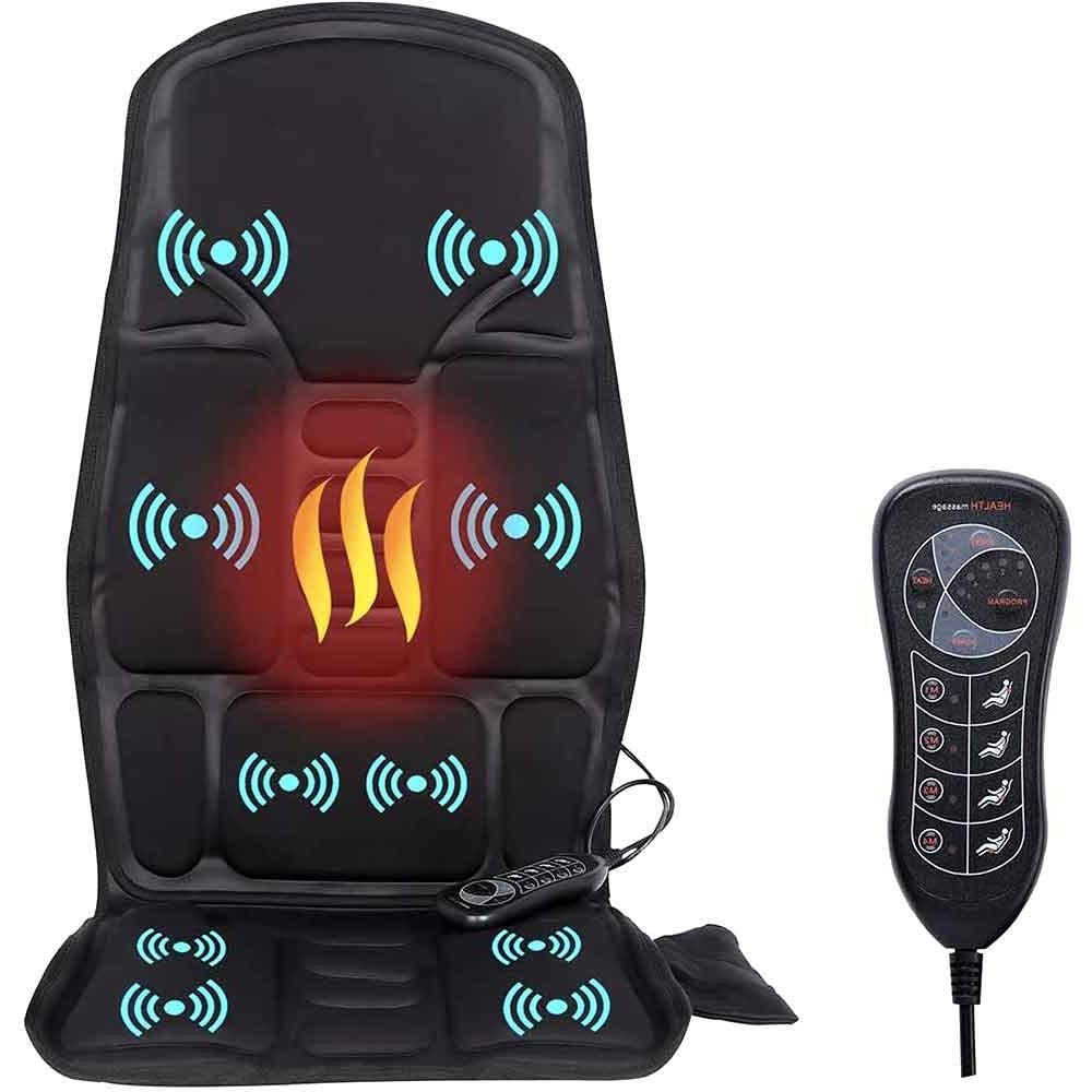 8 Mode Massage Chair Pad With Heated Back Neck Cushion For Car & Home - Coldesk