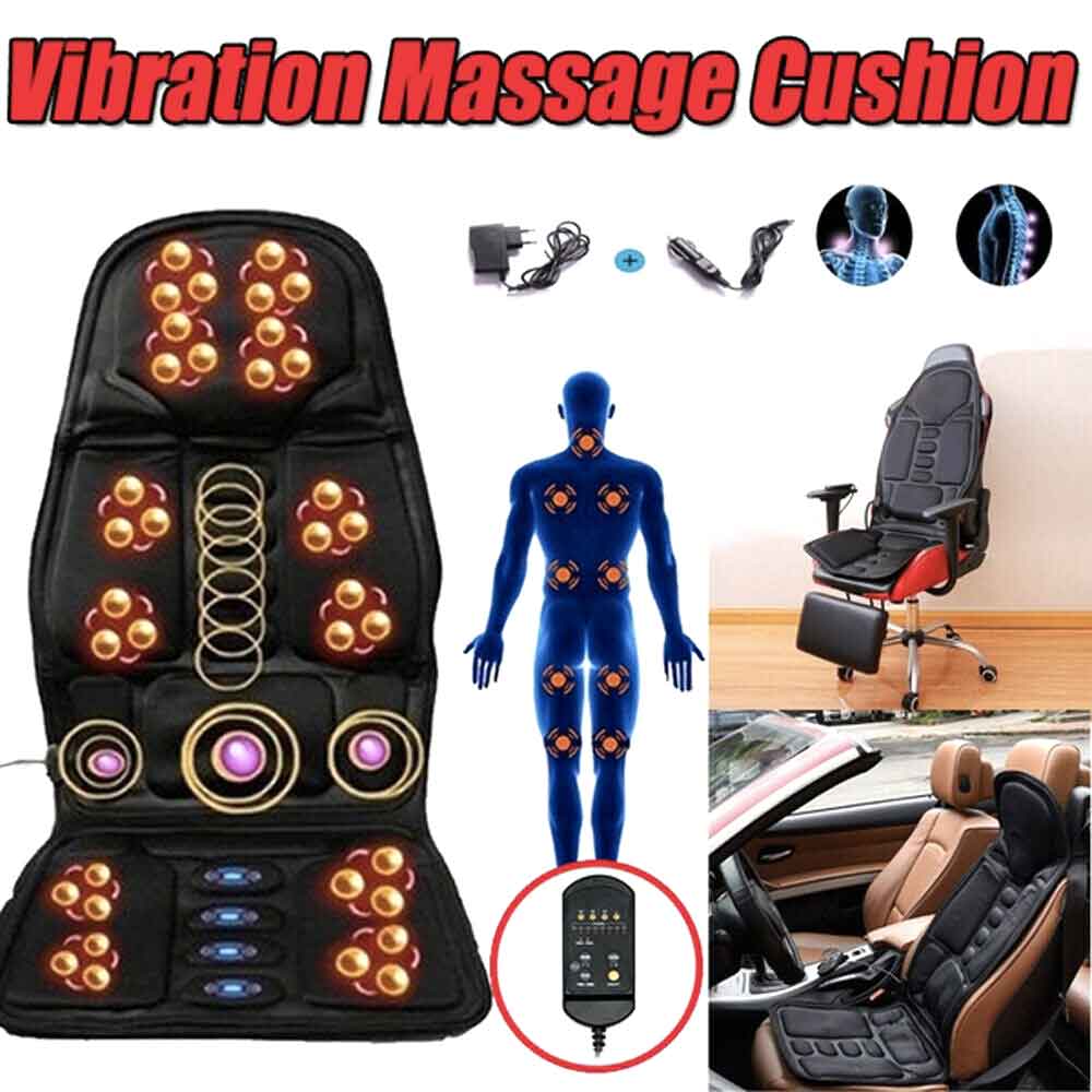 8 Mode Massage Chair Pad With Heated Back Neck Cushion For Car & Home - Coldesk