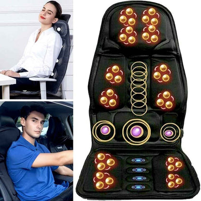 8 Mode Massage Chair Pad With Heated Back Neck Cushion For Car & Home - Coldesk