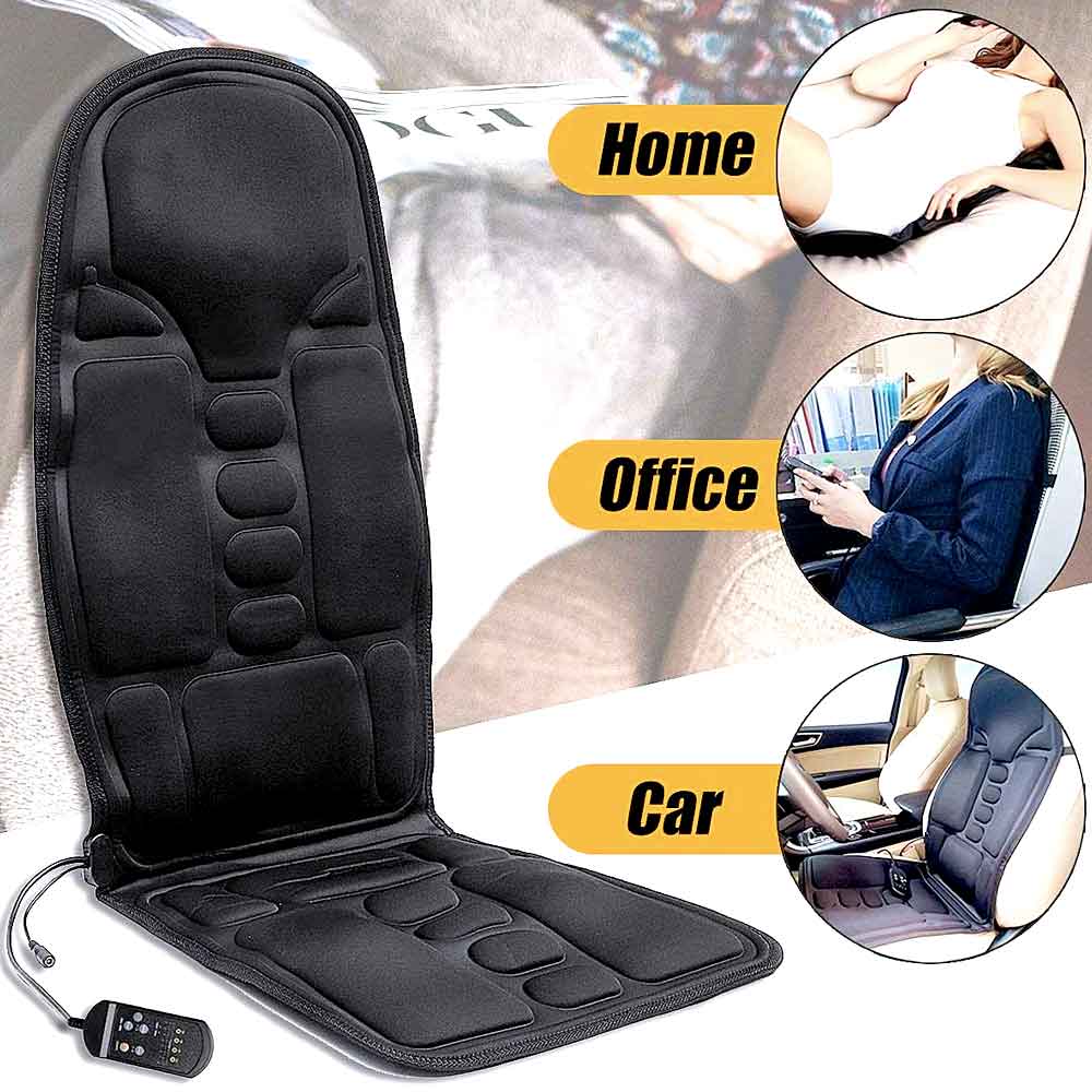 8 Mode Massage Chair Pad With Heated Back Neck Cushion For Car & Home - Coldesk