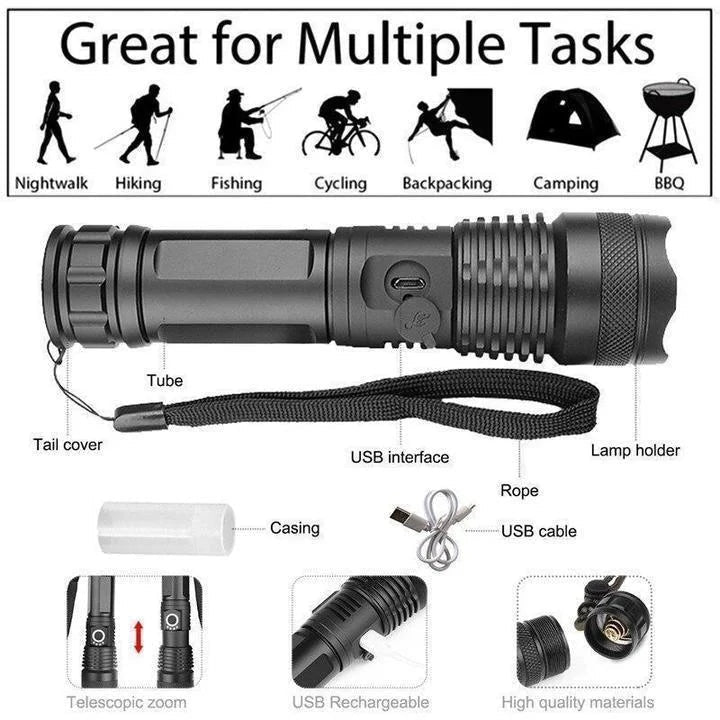 90000 Lumens Xhp50.2 Most Powerful Flashlight - Coldesk