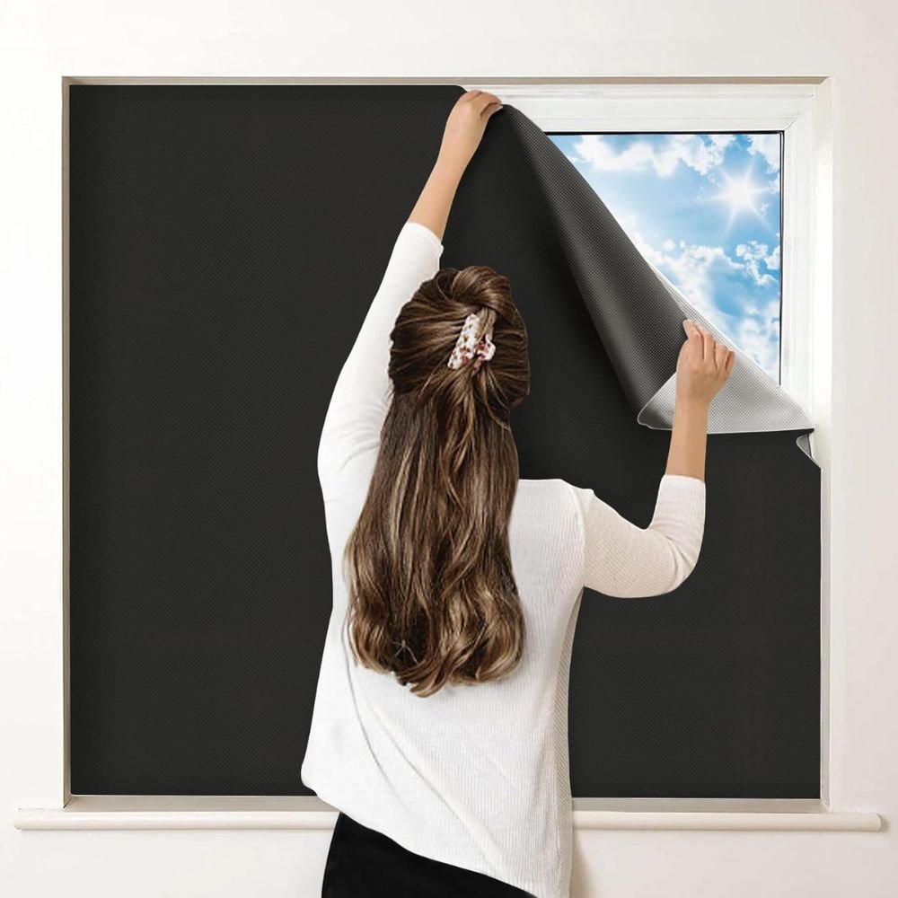 Adhesive Blackout Sun Blocking Window Cover Shade - Coldesk