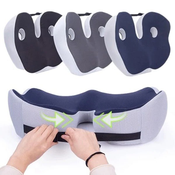 Adjustable Memory Foam Sit Bone Relief Seat Cushion - Coldesk