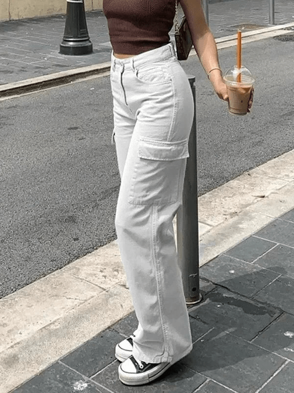 Adjustable Straight Fit Cargo Pants - Coldesk