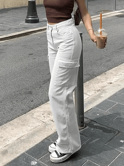 Adjustable Straight Fit Cargo Pants - Coldesk