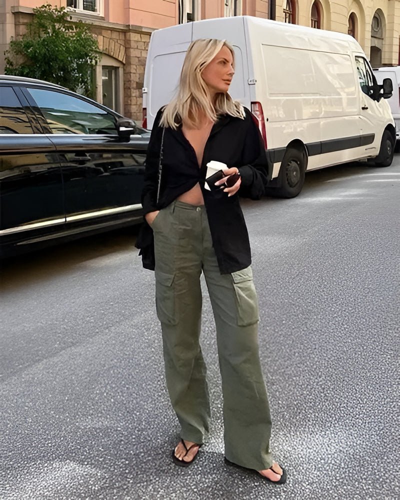 Adjustable Straight Fit Cargo Pants - Coldesk