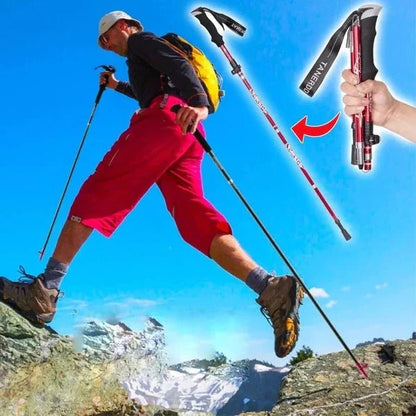 Adjustable Trekking Poles - Foldable Telescopic Pole - Coldesk