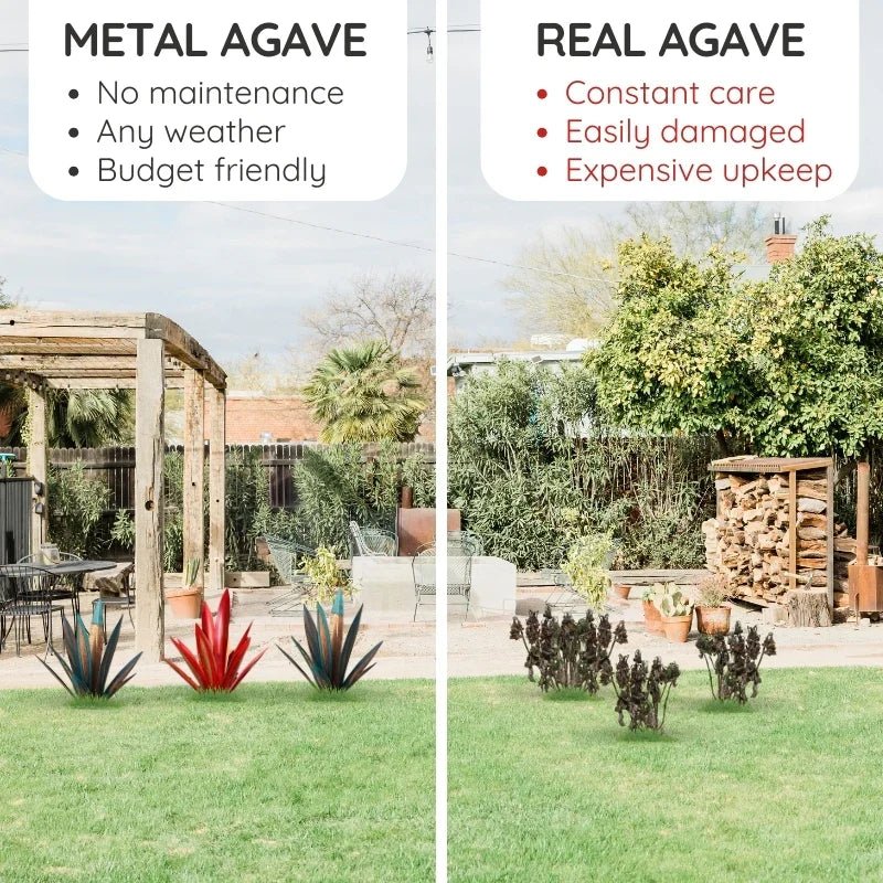 Agave Americana Metal Decorative Plant - Coldesk
