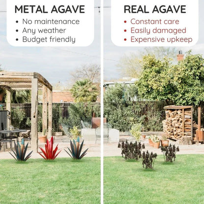 Agave Americana Metal Decorative Plant - Coldesk