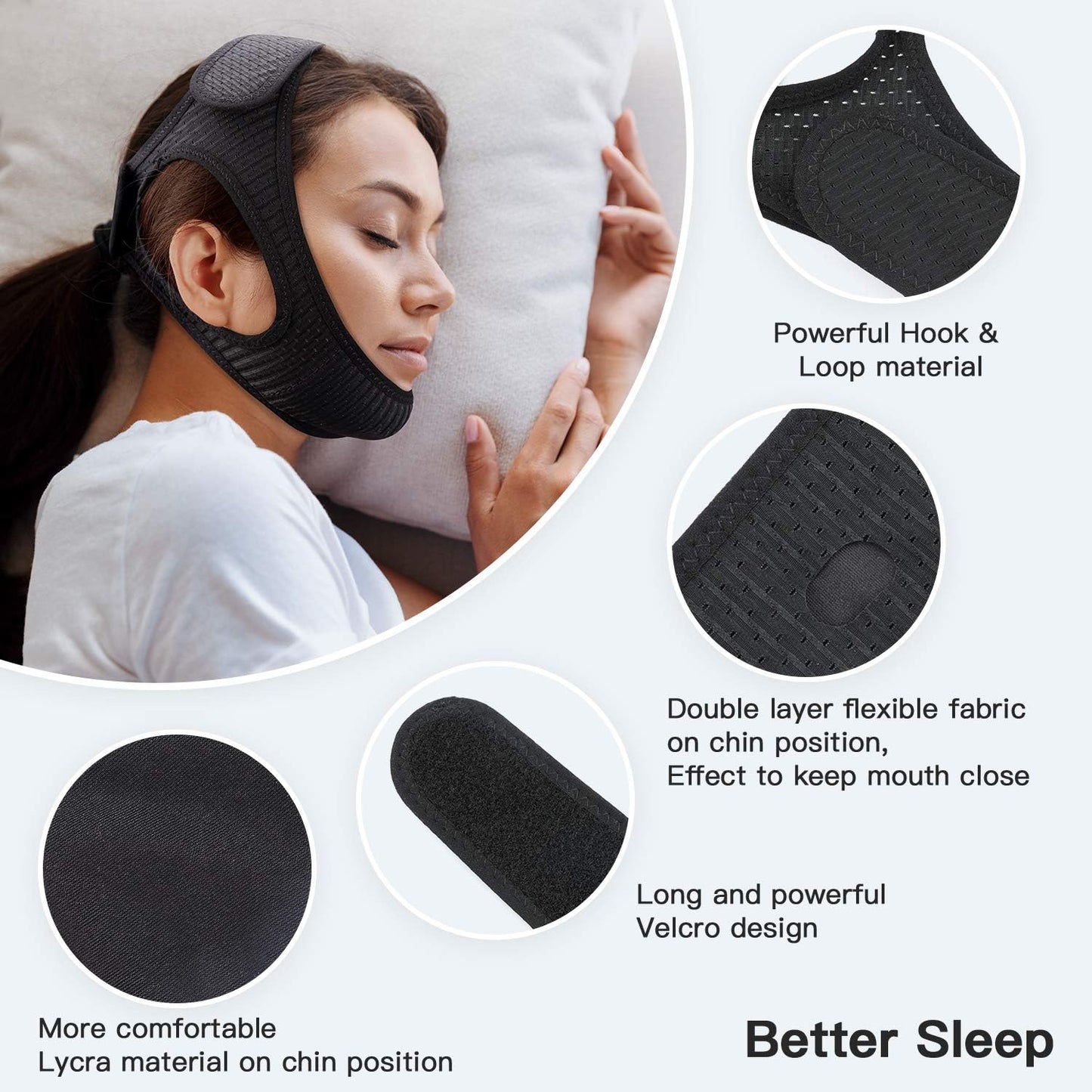 Anti Snoring Chin Strap for Sleep Apnea - Coldesk