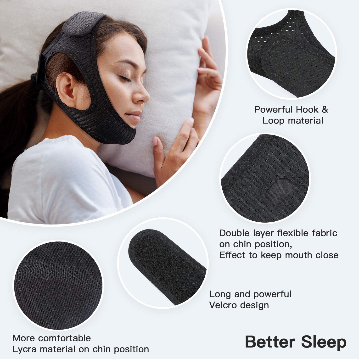Anti Snoring Chin Strap for Sleep Apnea - Coldesk