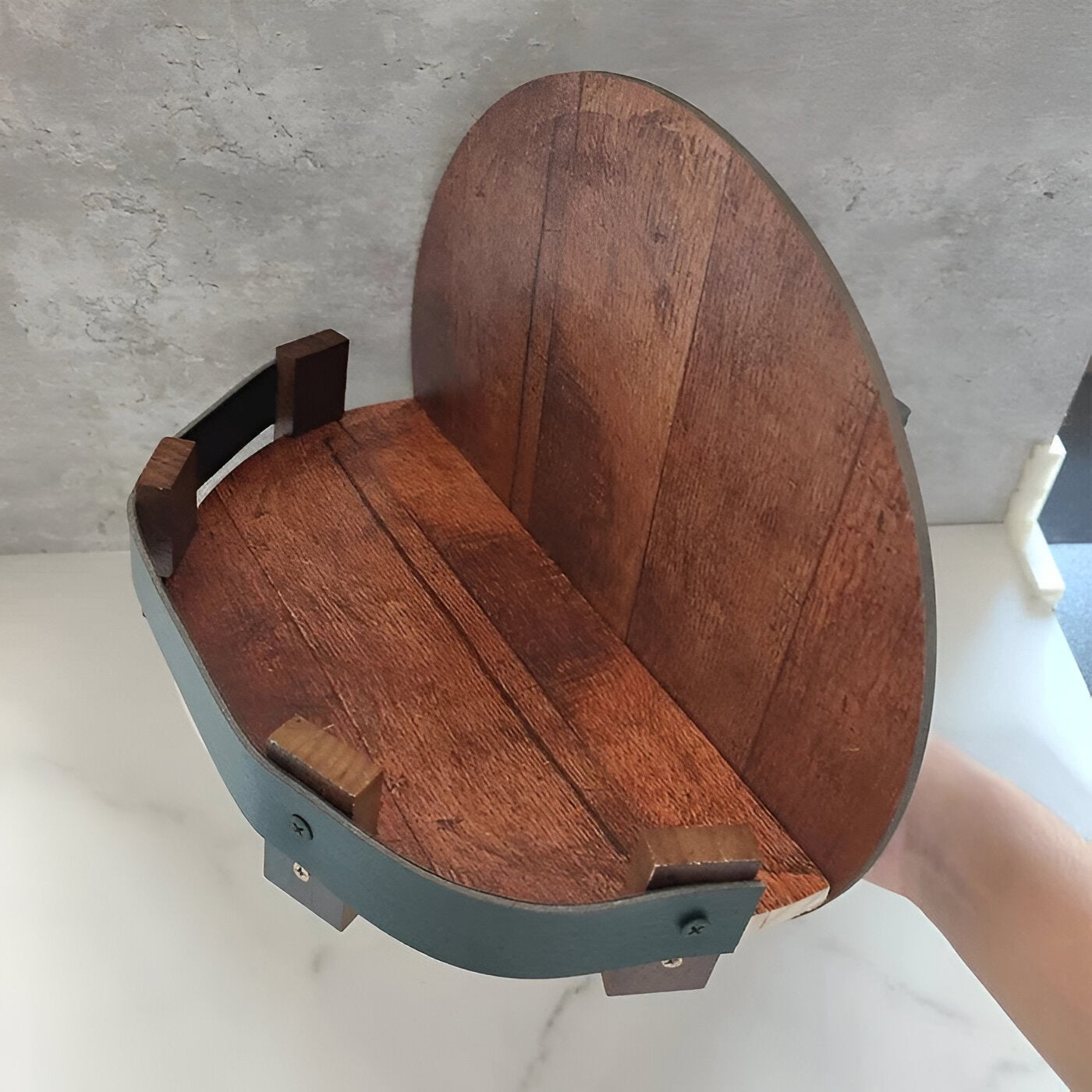 Bourbon Whiskey Barrel Shelf - Rustic Bar Accessories - Coldesk