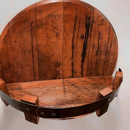 Bourbon Whiskey Barrel Shelf - Rustic Bar Accessories - Coldesk