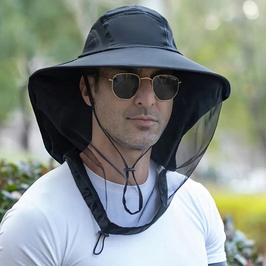 Breathable Sun and Mosquito Protection Wide Brim Hat - Coldesk