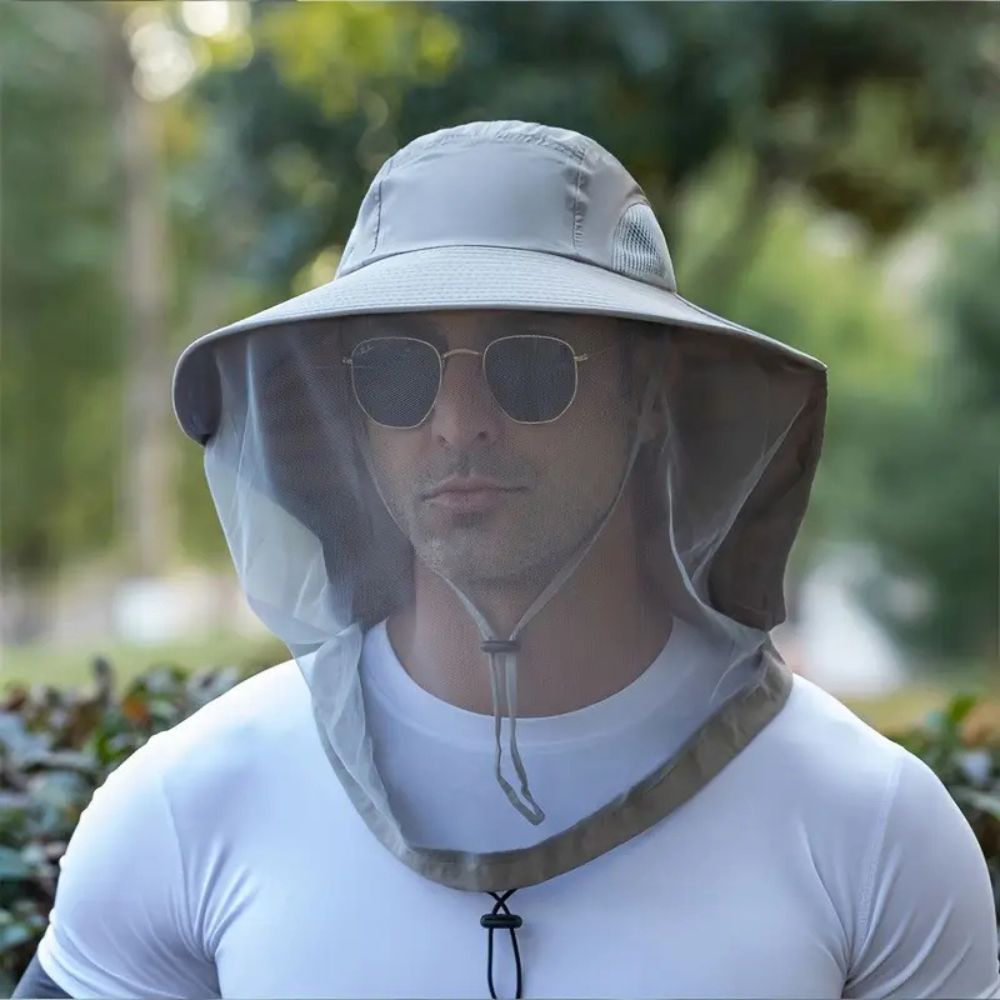 Breathable Sun and Mosquito Protection Wide Brim Hat - Coldesk