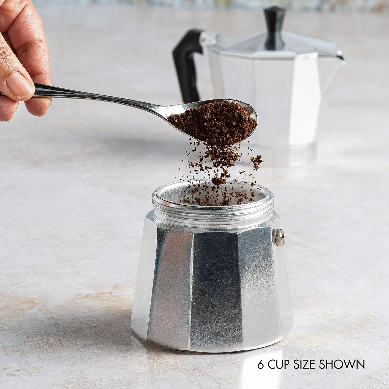 Classic Stovetop Espresso and Coffee Maker, Moka Pot for Italian and Cuban Café Brewing - Coldesk