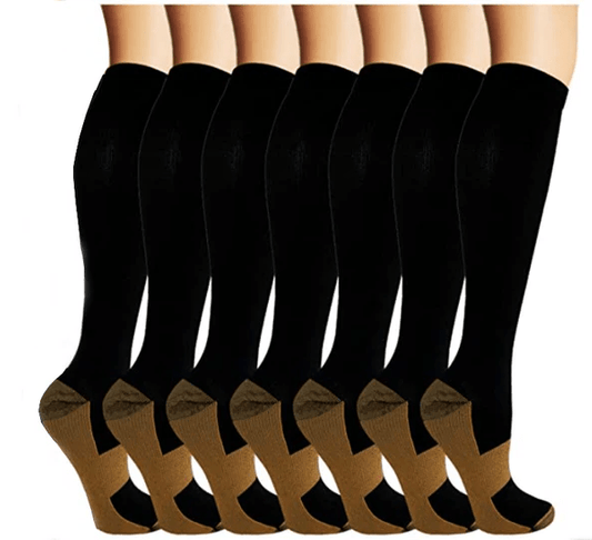 Copper Compression Socks (7 Pairs) for Women & Men-Workout And Recovery - Coldesk