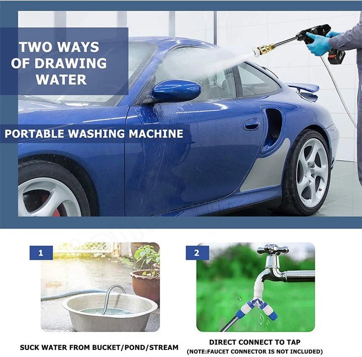 Cordless High Pressure Washer with 2 Batteries - Coldesk