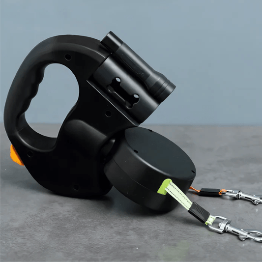 Dual Dog Leash - TangleFree - LED Light & 360° Swivel - Coldesk