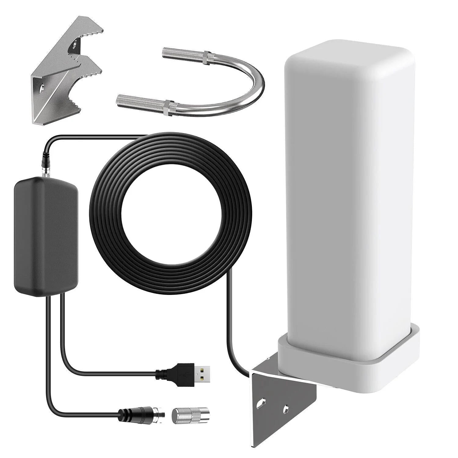 Extra Range 360° Premium Antenna 2025 HDTV Outdoor Antenna Amplified 460 Mile Range - Coldesk