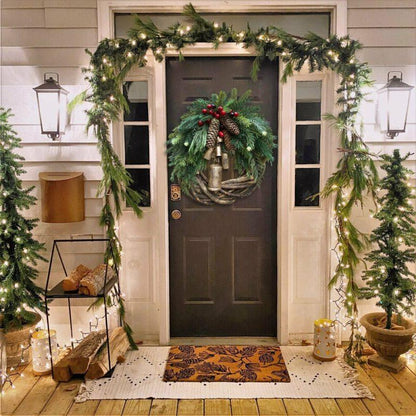 Farmhouse Christmas Wreath, Boho Wreath, Holiday Wreath - Coldesk