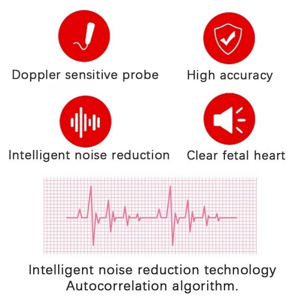 Fetal Doppler Heart Rate Monitor Home Pregnancy Baby Fetal Heart Rate Sound Detector - Coldesk