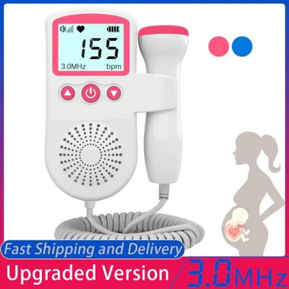 Fetal Doppler Heart Rate Monitor Home Pregnancy Baby Fetal Heart Rate Sound Detector - Coldesk