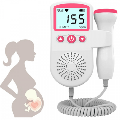 Fetal Doppler Heart Rate Monitor Home Pregnancy Baby Fetal Heart Rate Sound Detector - Coldesk