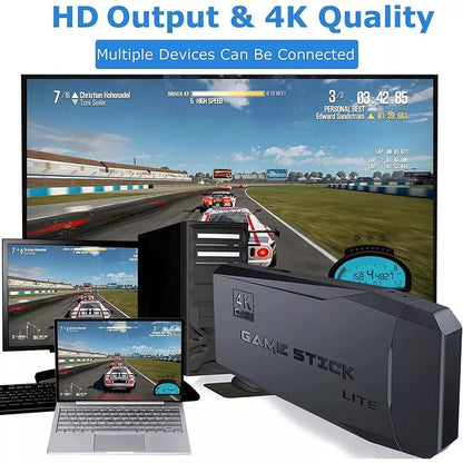 HDMI 4K TV Game Stick Console | 64GB with 20,000+ Retro Games & 2 Wireless Gamepads - Coldesk
