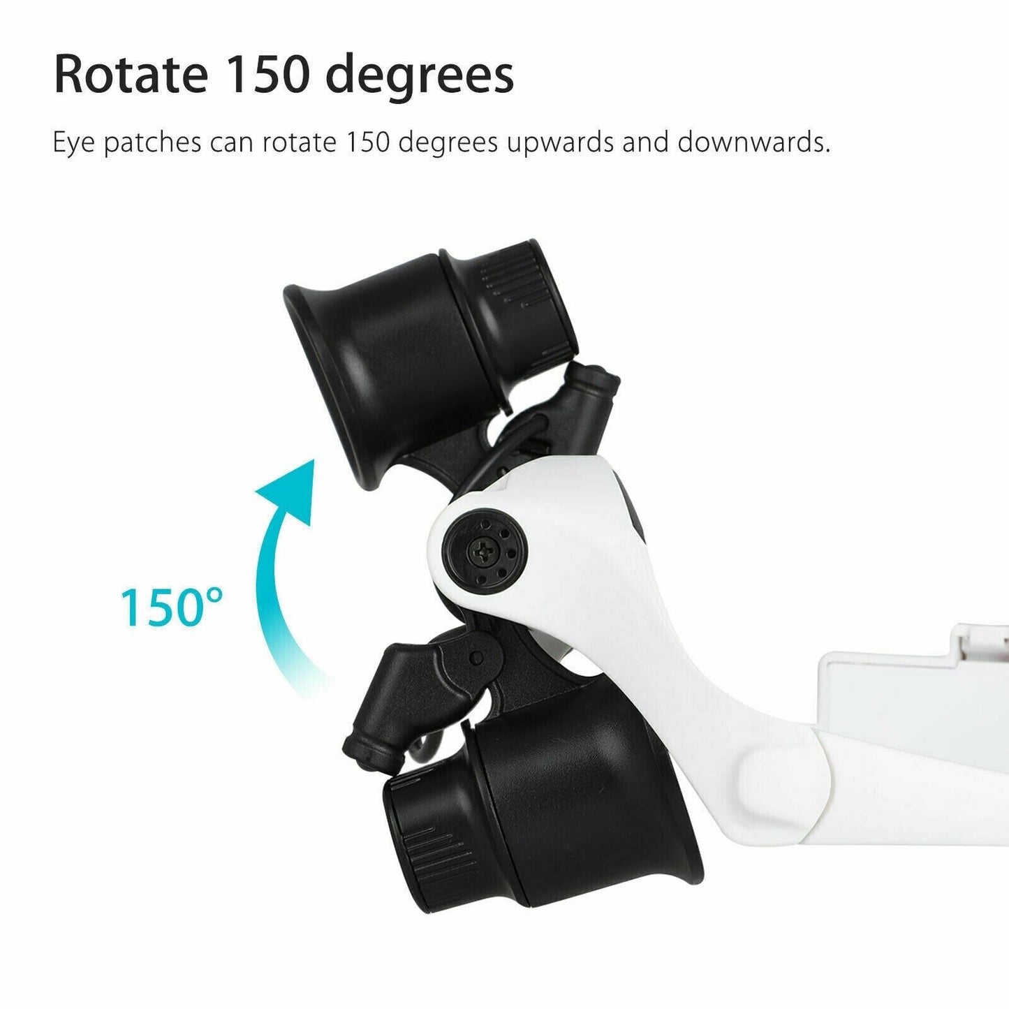 Headband Head Magnifier 8 Lens LED Light Jeweler Glasses - Coldesk