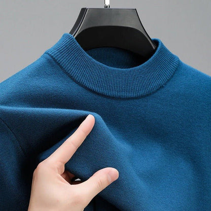 High-Quality Men's Cashmere Sweater With Elegant Hem - Coldesk