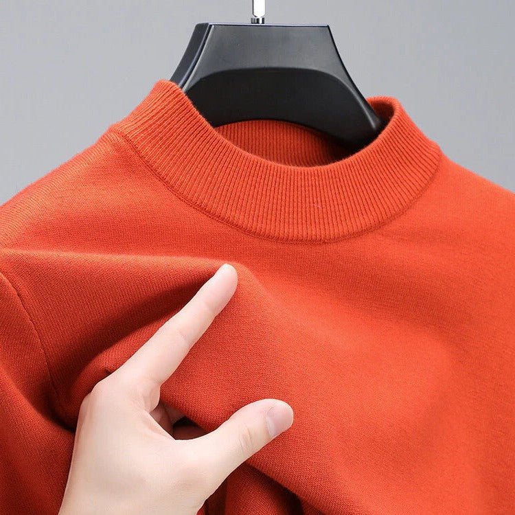 High-Quality Men's Cashmere Sweater With Elegant Hem - Coldesk