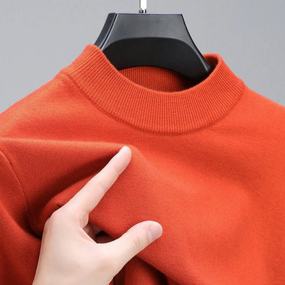 High-Quality Men's Cashmere Sweater With Elegant Hem - Coldesk