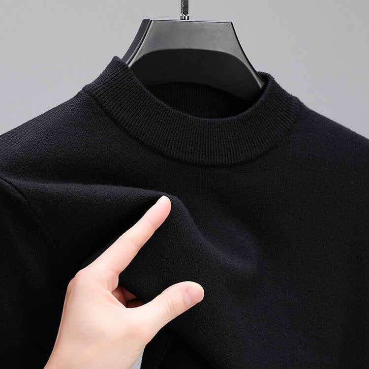 High-Quality Men's Cashmere Sweater With Elegant Hem - Coldesk