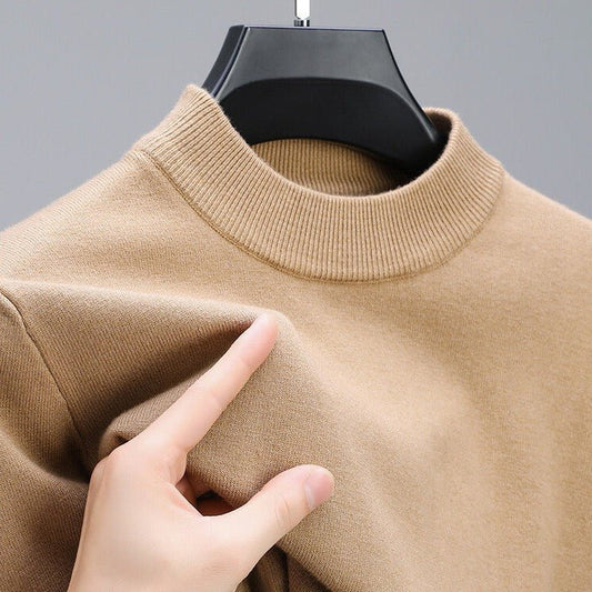 High-Quality Men's Cashmere Sweater With Elegant Hem - Coldesk