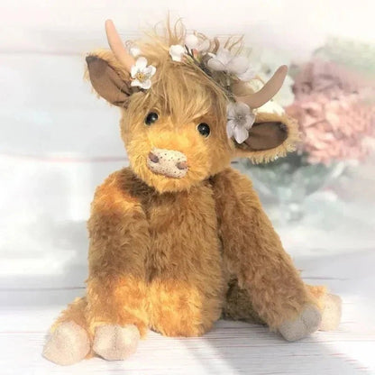 Highland Cow Wearing Flowers - Coldesk