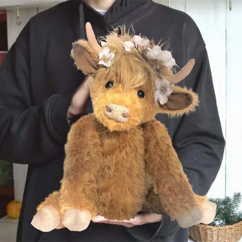 Highland Cow Wearing Flowers - Coldesk