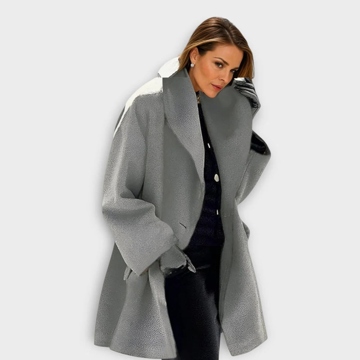 Luxurious Windproof Wool Coat For Women - Coldesk