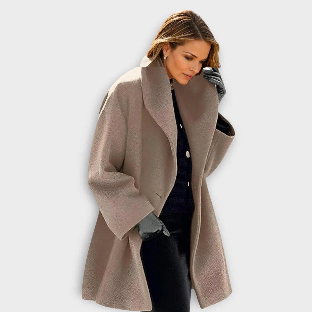 Luxurious Windproof Wool Coat For Women - Coldesk