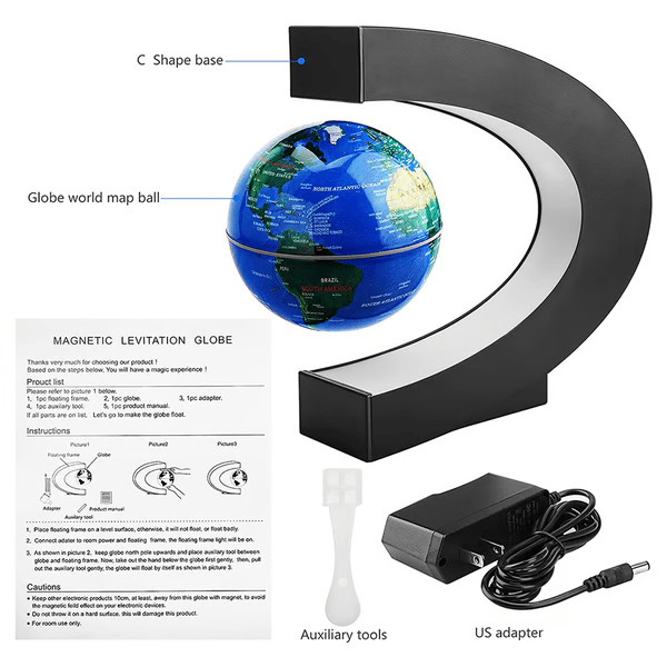 Magnetic Floating Globe With LED Light - Coldesk