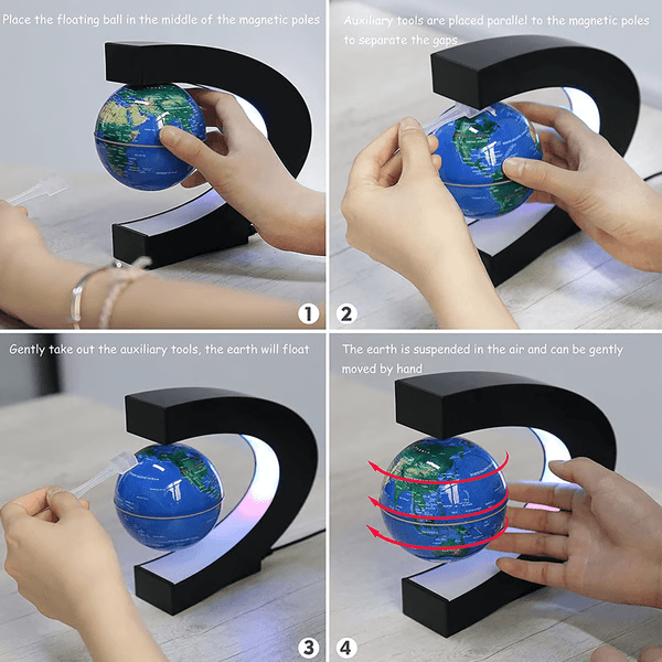 Magnetic Floating Globe With LED Light - Coldesk